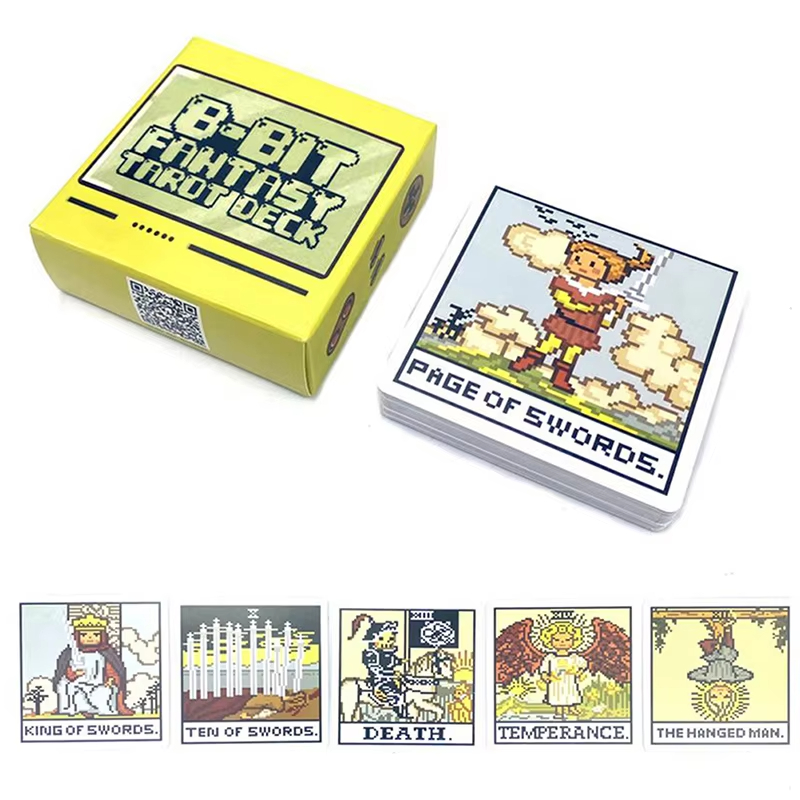 Board Game Of Life - ไพ่ทาโรต์แฟนตาซี 8 บิต สำหรับทำนายดวงชะตา เล่นในงานเลี้ยงครอบครัว เกมทำนายโชคชะตาสำหรับผู้เริ่มต้น