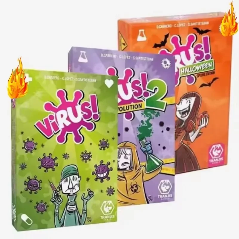 Strategy Board Game - ชุดเกมการ์ดกลยุทธ์สำหรับครอบครัวปี 2026 ซีรีส์ไวรัส 1&2 และเกมกระดานปาร์ตี้ฮาโลวีนสำหรับผู้ใหญ่ ความบันเทิงแบบโต้ตอบสำหรับกลุ่มวัยรุ่น