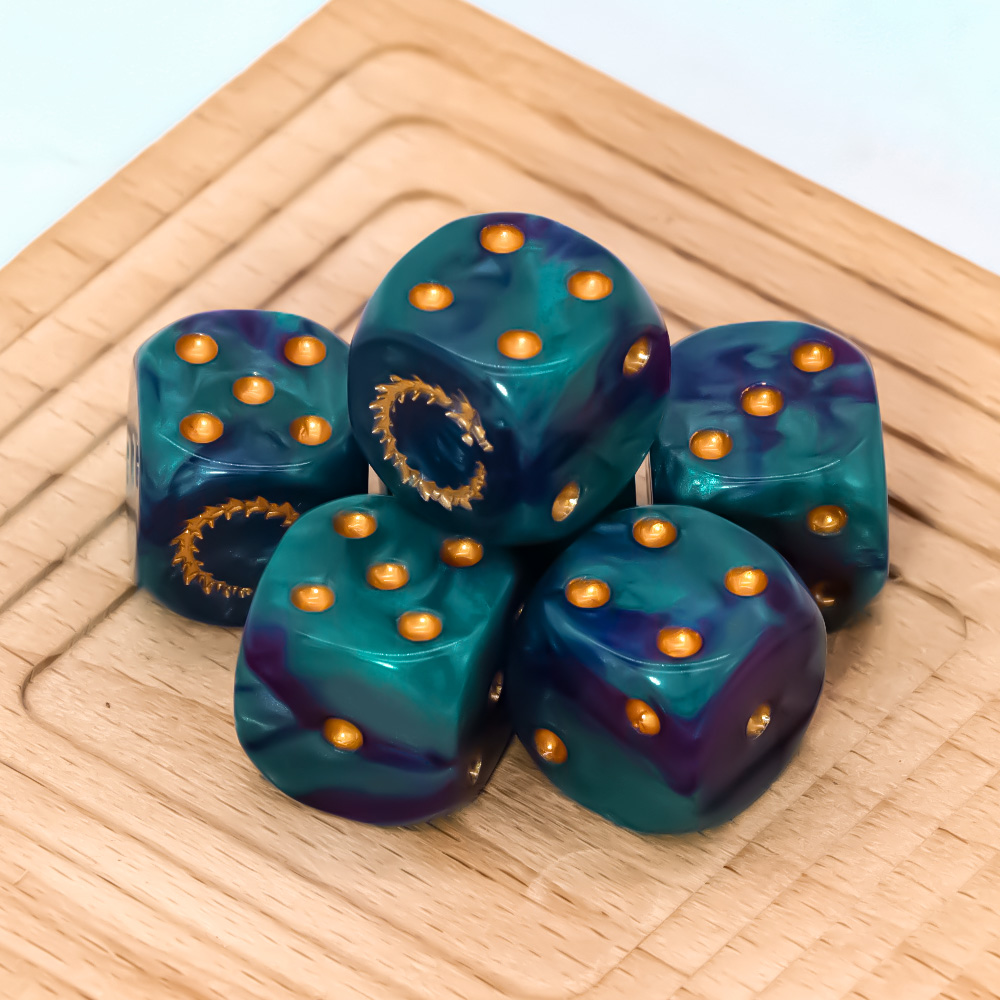 ชุดลูกเต๋า 6 ชิ้น ลายเปลวไฟสีท - Board Game Live บทวิจารณ์และราคา